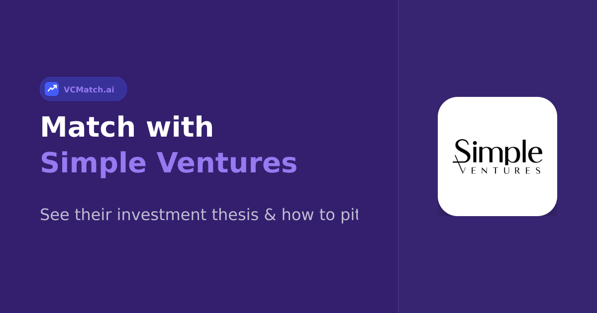 Simple Ventures Investor Profile | VCMatch