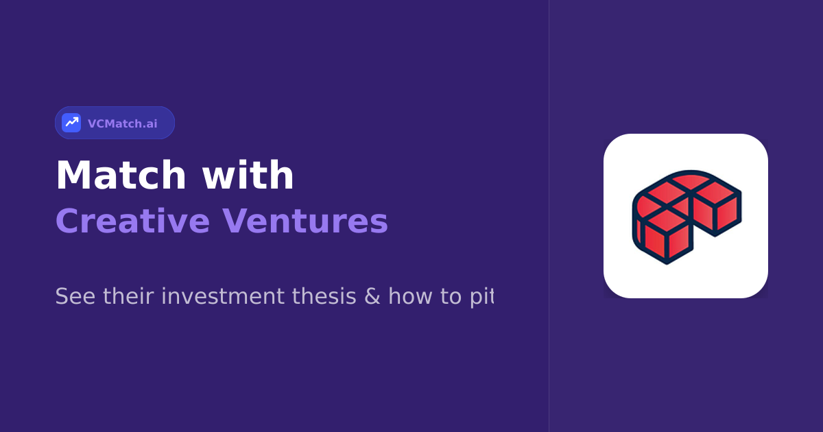 Creative Ventures Pre-Seed to Series A Investor | VCMatch