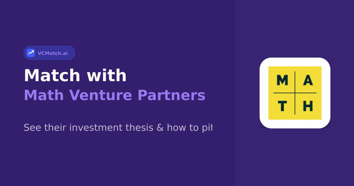 Math Venture Partners Investor Profile | VCMatch