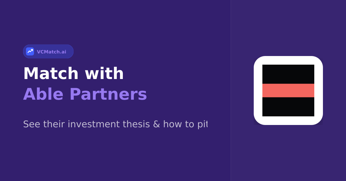 Able Partners Pre-Seed to Series A Investor | VCMatch