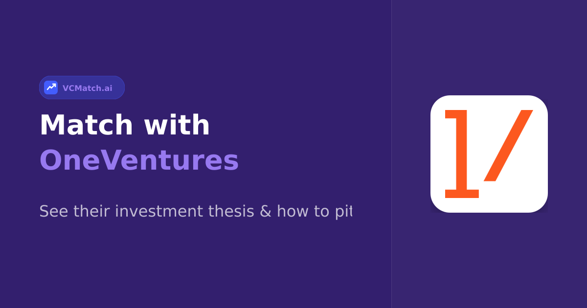 OneVentures Series A to Late Stage Investor | VCMatch