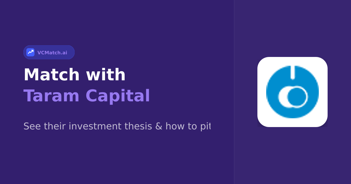 Taram Capital | Seed to Series A | VCMatch
