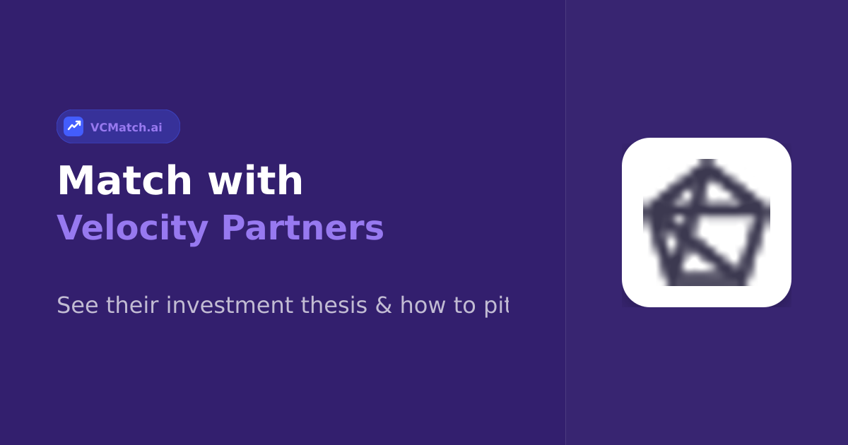 Velocity Partners Pre-Seed to Seed Investor | VCMatch