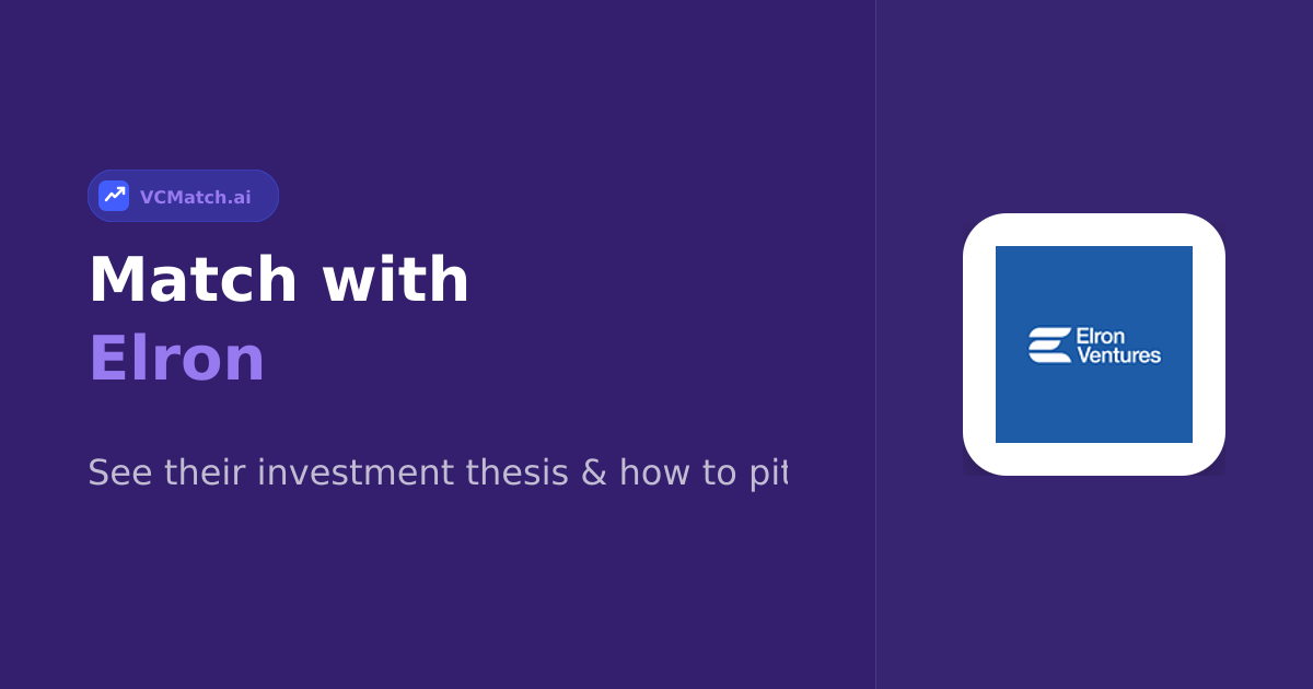 Elron Investor Profile | VCMatch
