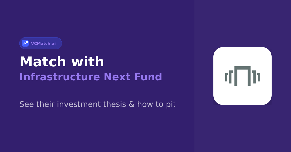 Infrastructure Next Fund Investor Profile | VCMatch