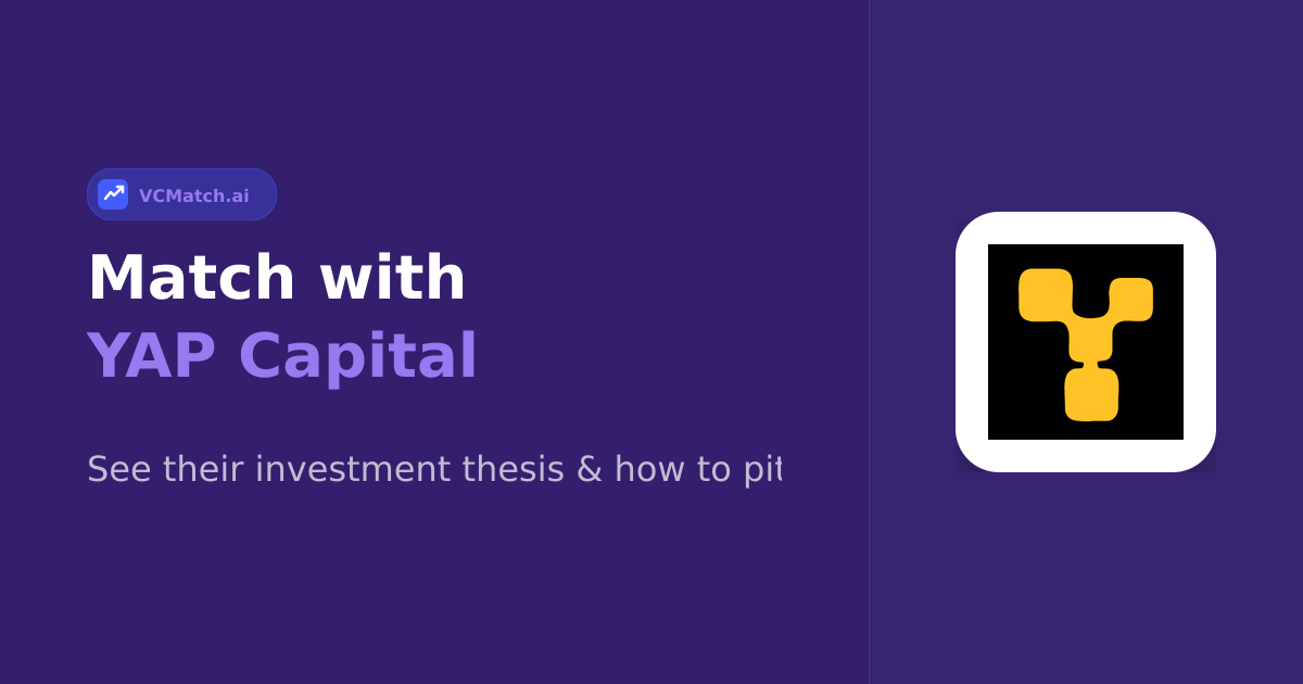 YAP Capital Pre-Seed to Seed Investor | VCMatch