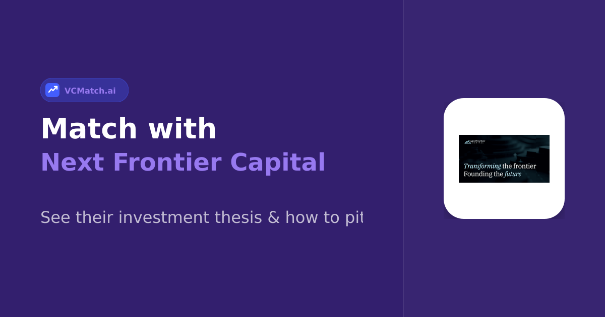 Next Frontier Capital Investor Profile | VCMatch