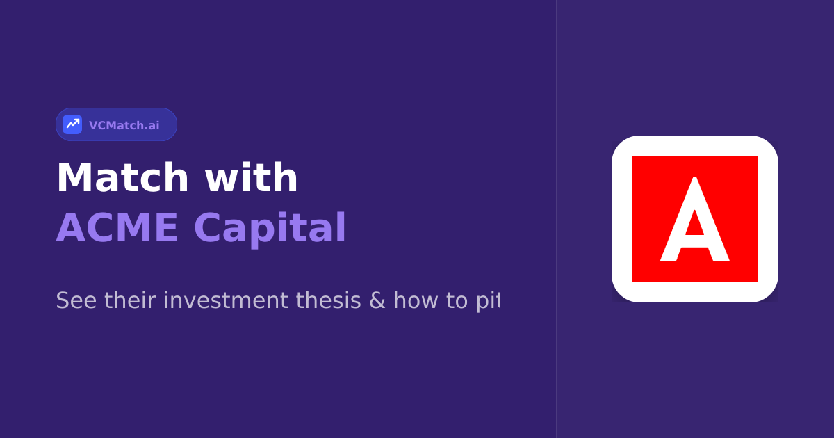 ACME Capital | VC Profile | VCMatch